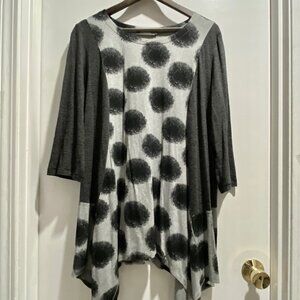 Gray Polka Dot Women's Tunic